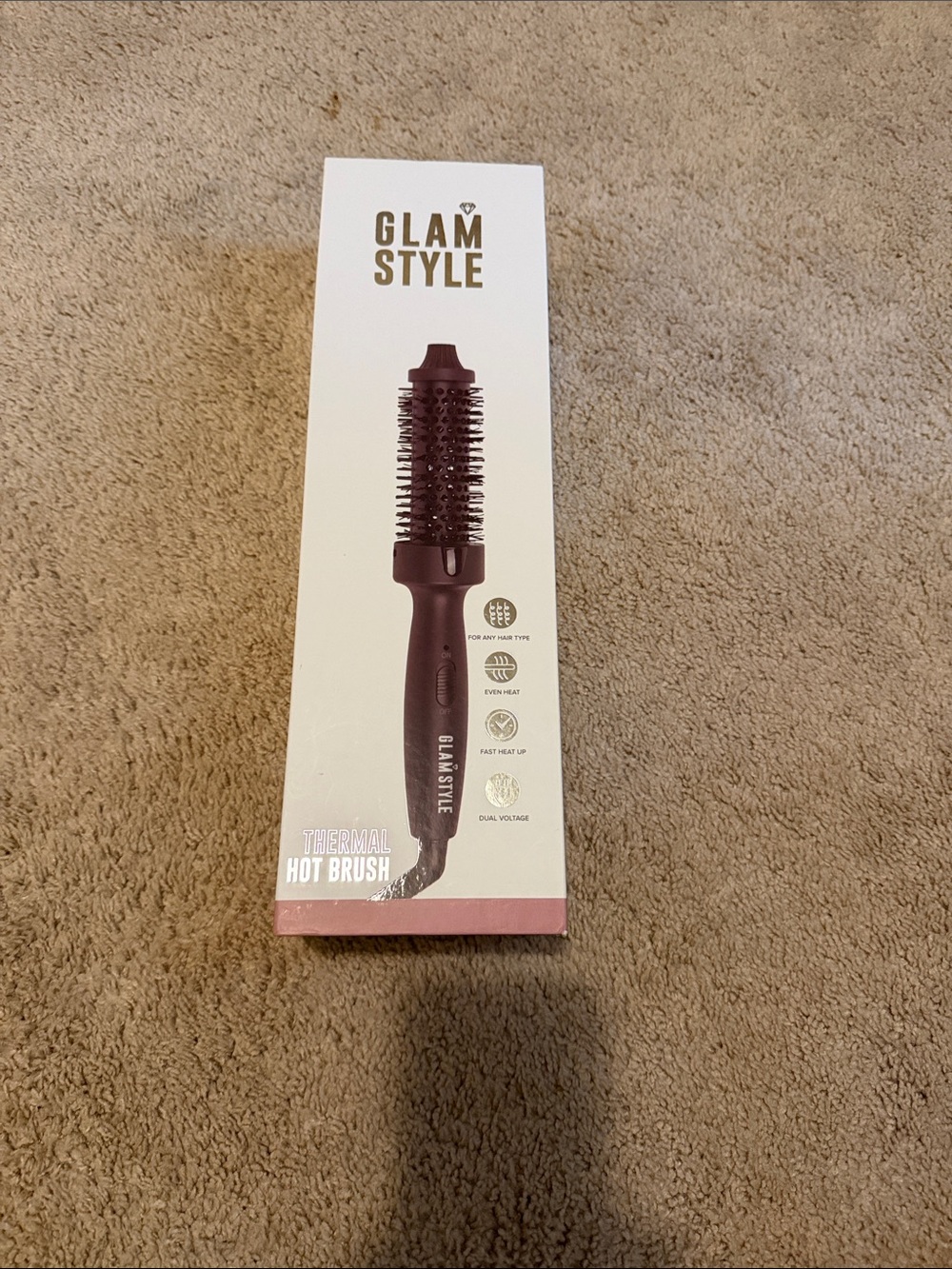 Glam Style Thermal Hot Brush - Black